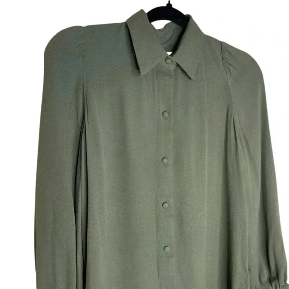 Aritzia Wilfred Josephine Long Sleeve  Puff-sleeve Button Down Blouse Size XS - Picture 6 of 12